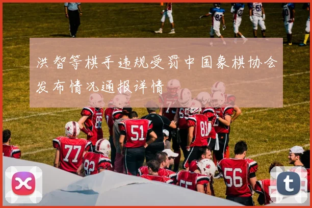 洪智等棋手违规受罚中国象棋协会发布情况通报详情